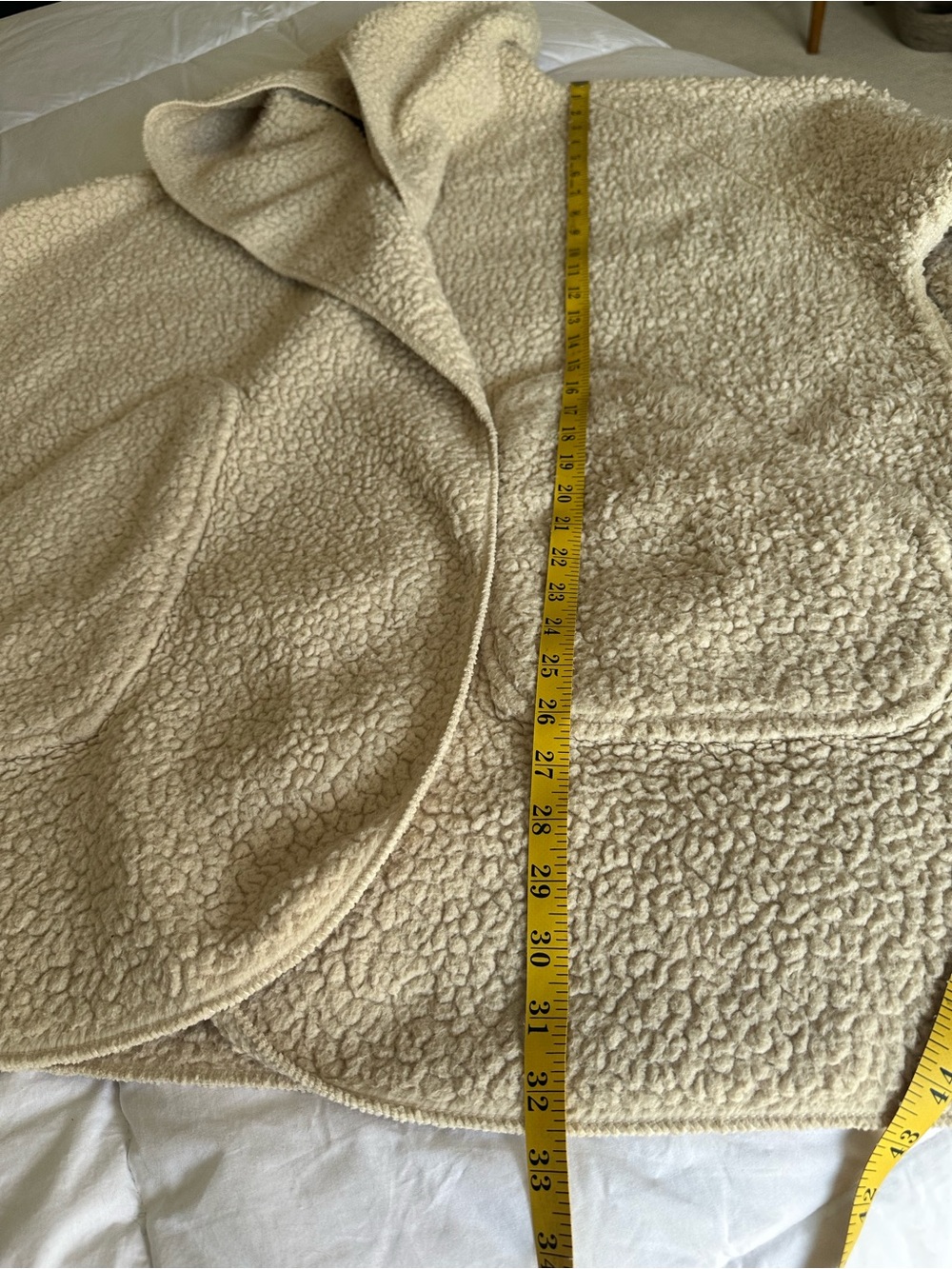 UnHide Hooded Teddy Jacket in Cream size medium - Picture 8 of 12